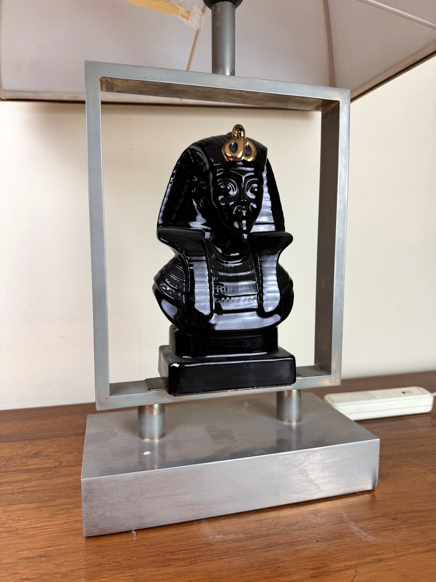 Lampe de bureau en céramique signée Paolo Traversi Italie vers 1975-1980