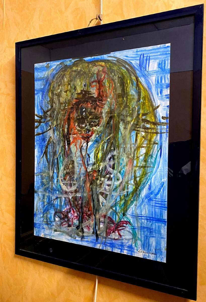 Très Grande Huile Sur Papier Velin Signée Et Titrée En Bas A Droite : Bruno Mario Kirchner