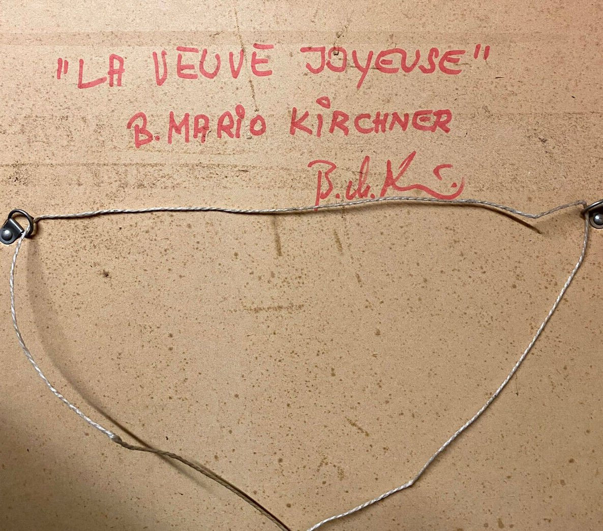 Très Grande Huile Sur Papier Velin Signée Et Titrée En Bas A Droite : Bruno Mario Kirchner