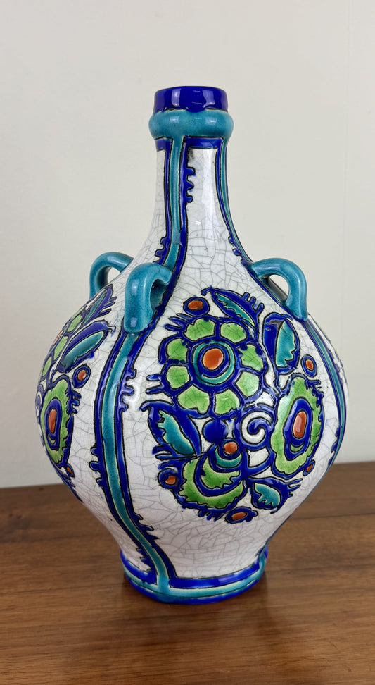 Grande jarre époque Art déco signée Charles Catteau pour Keramis Boch Frères