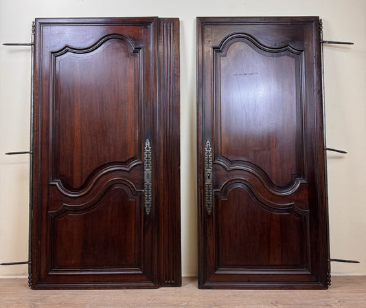 Paire De Portes époque Louis XV En Chêne