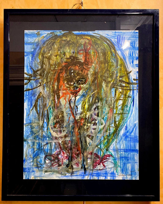 Très Grande Huile Sur Papier Velin Signée Et Titrée En Bas A Droite : Bruno Mario Kirchner